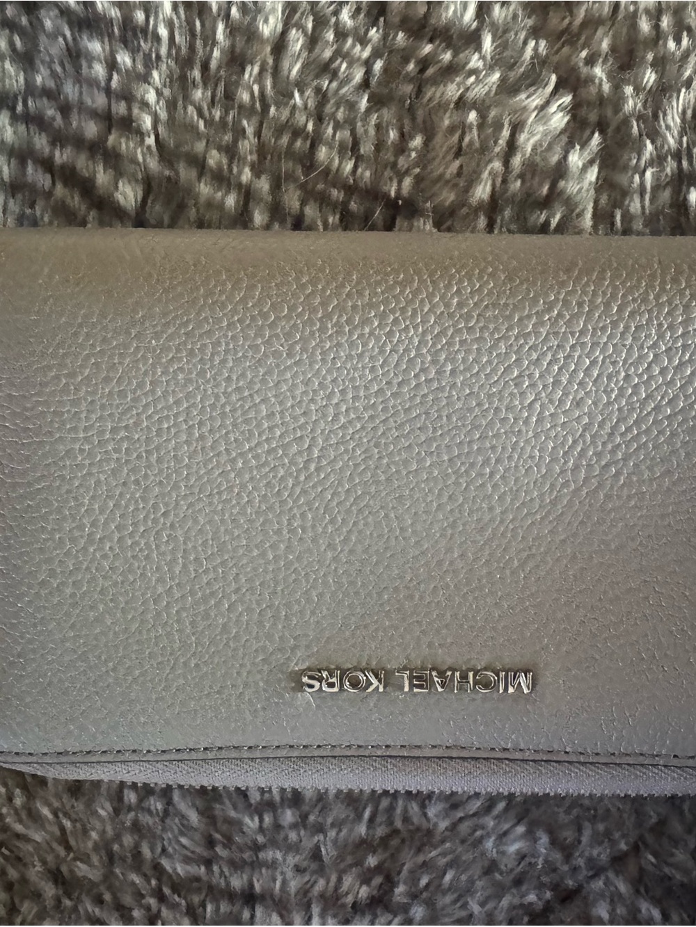 Michael Kors Neutral Taupe Pebbled Leather Shoulder Bag with Tassel - Picture 3 of 3